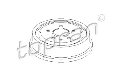 Тормозный барабан TOPRAN 206 050