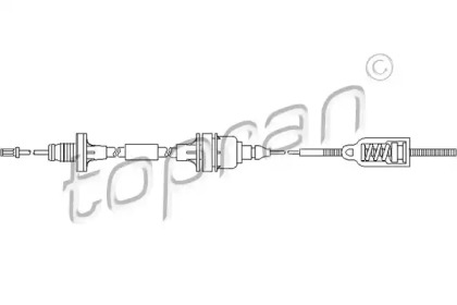 Трос, управление сцеплением TOPRAN 206 560
