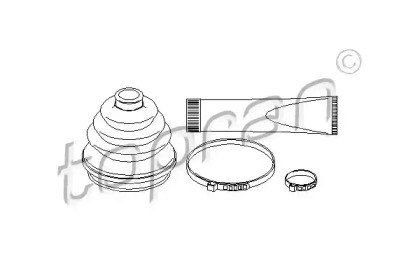 Комплект пыльника TOPRAN 202 423