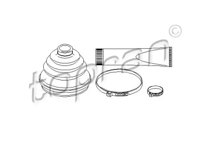 Комплект пылника, приводной вал TOPRAN 202 424