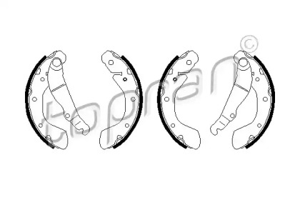 Комлект тормозных накладок TOPRAN 206 326