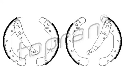 Комлект тормозных накладок TOPRAN 206 510