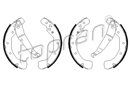 Комлект тормозных накладок TOPRAN 205 788