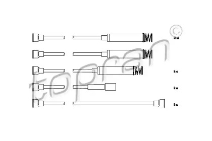 Комплект электропроводки TOPRAN 202 512