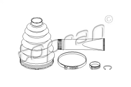 Комплект пыльника TOPRAN 207 495