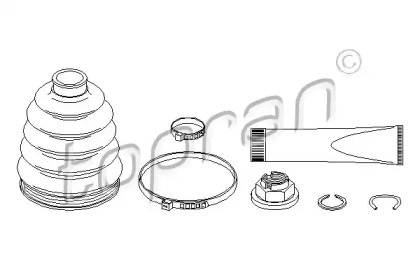 Комплект пылника, приводной вал TOPRAN 302 383
