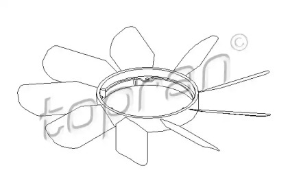 Рабочее колесо вентилятора TOPRAN 400 999