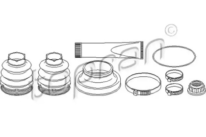 Комплект пылника, приводной вал TOPRAN 401 875