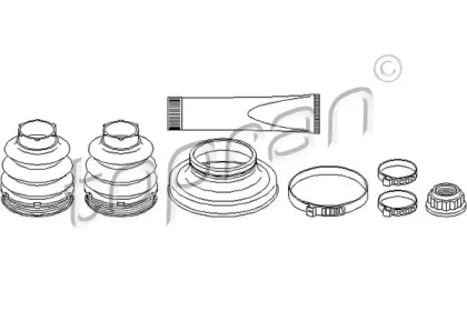 Комплект пылника, приводной вал TOPRAN 401 874