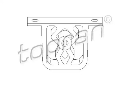 Кронштейн, глушитель TOPRAN 500 185