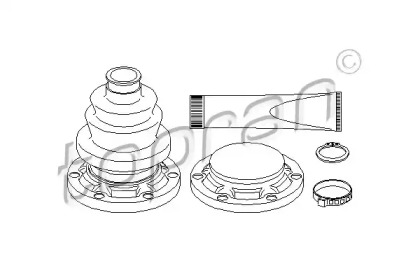 Комплект пыльника TOPRAN 500 583