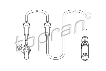 Датчик, частота вращения колеса TOPRAN 501 079