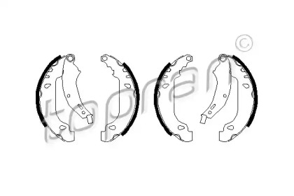 Комлект тормозных накладок TOPRAN 700 606