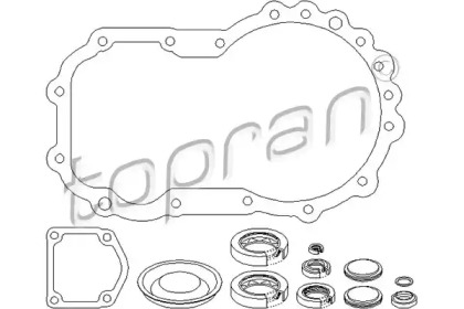 Комплект прокладок, ступенчатая коробка TOPRAN 111 408