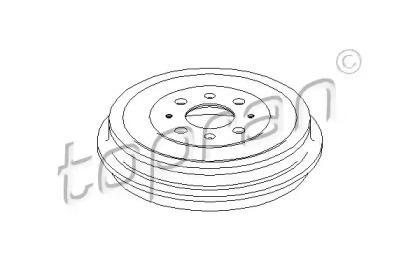 Тормозный барабан TOPRAN 207 657