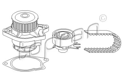 Комплект водяного насоса / зубчатого ремня TOPRAN 112 966