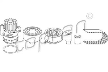 Водяной насос + комплект зубчатого ремня TOPRAN 112 965
