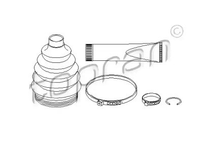 Комплект пыльника TOPRAN 207 918