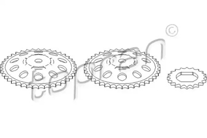 Комплект шестерней, управление двигателем TOPRAN 206 525