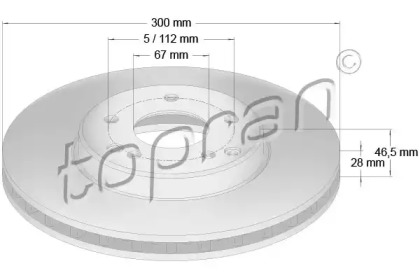 Тормозной диск TOPRAN 400 855