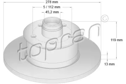 Тормозной диск TOPRAN 103 263