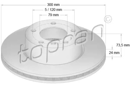 Тормозной диск TOPRAN 500 947