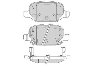 Комплект тормозных колодок E.T.F. 12-1550