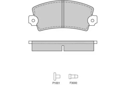 Комплект тормозных колодок E.T.F. 12-0220