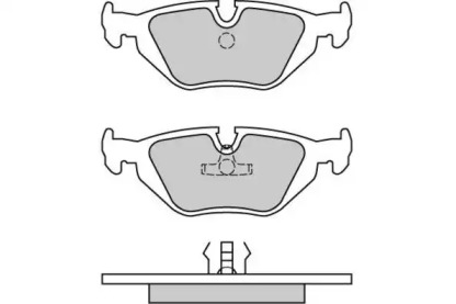 Комплект тормозных колодок, дисковый тормоз E.T.F. 12-0498