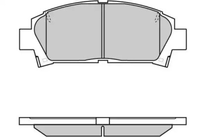 Комплект тормозных колодок, дисковый тормоз E.T.F. 12-0752