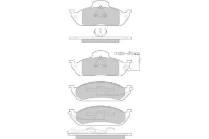 Комплект тормозных колодок E.T.F. 12-0897