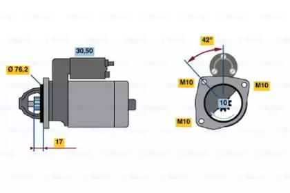 Стартер BOSCH 0 001 107 027