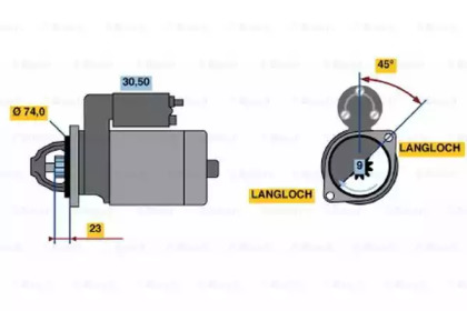 Стартер BOSCH 0 986 022 480