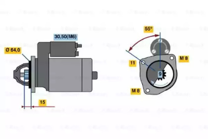 Стартер BOSCH 0 001 107 109