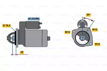 Стартер BOSCH 0 001 107 417