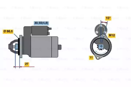 Стартер BOSCH 0 001 107 508