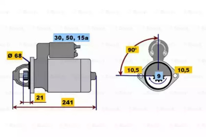 Стартер BOSCH 0 001 108 053