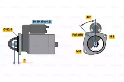 Стартер BOSCH 0 001 108 089