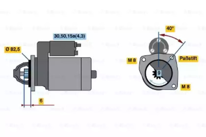 Стартер BOSCH 0 001 108 090