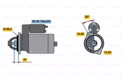 Стартер BOSCH 0 001 108 091