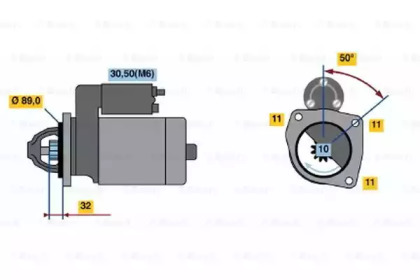 Стартер BOSCH 0 001 108 111