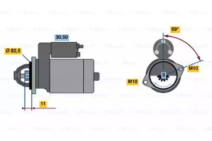 Стартер BOSCH 0 001 108 123