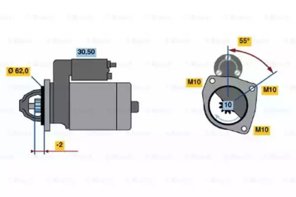 Стартер BOSCH 0 986 016 930