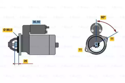 Стартер BOSCH 0 001 108 131