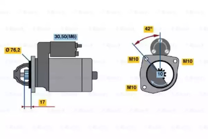 Стартер BOSCH 0 001 108 140