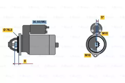 Стартер BOSCH 0 001 108 156