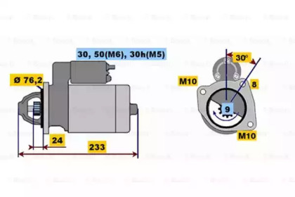 Стартер BOSCH 0 001 108 157