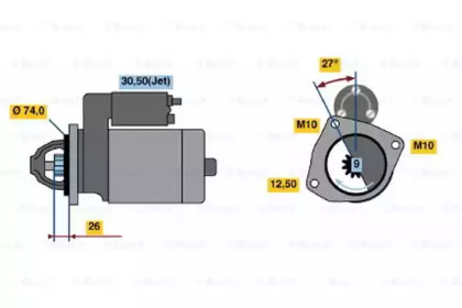 Стартер BOSCH 0 001 108 228