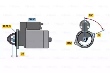 Стартер BOSCH 0 986 017 480