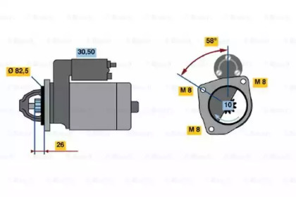 Стартер BOSCH 0 001 110 025